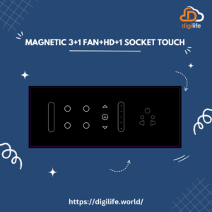 Magnetic 3+1Fan+HD+1Socket Touch (6311S)