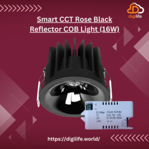 [Lighting] Smart CCT Rose Black Reflector COB Light (16W)