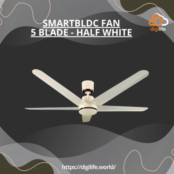 Smart BLDC Fan - 5 Blade (Half White)