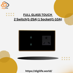 [FGT-4M] Full Glass Touch 2 Switch (1-25A) 1 Socket (1-10A)