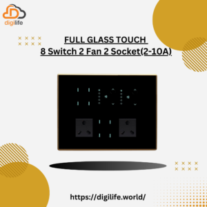 [FGT-12M] Full Glass Touch 8 Switch 2 Fan 2 Socket (2-10A)