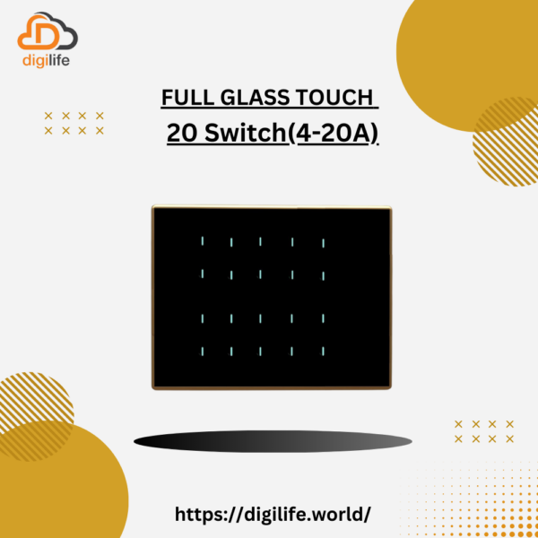 [FGT-12M] Full Glass Touch 20 Switch (4-20A)