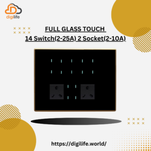 [FGT-12M] Full Glass Touch 14 Switch (2-25A) 2 Socket (2-10A)